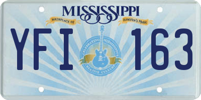 MS license plate YFI163