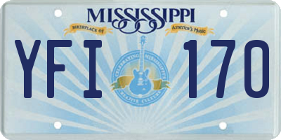 MS license plate YFI170