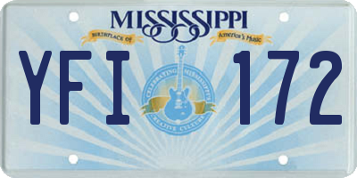 MS license plate YFI172