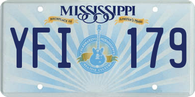 MS license plate YFI179