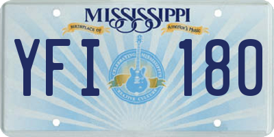 MS license plate YFI180