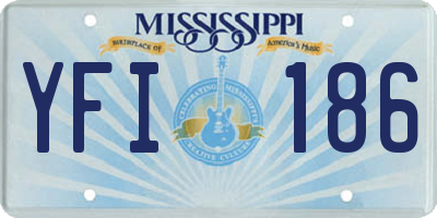 MS license plate YFI186