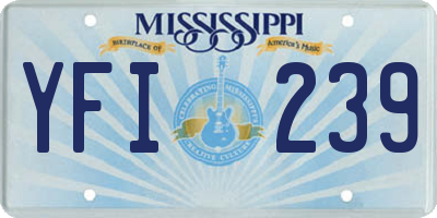 MS license plate YFI239