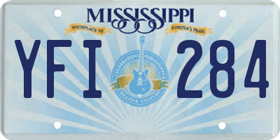 MS license plate YFI284