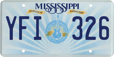 MS license plate YFI326
