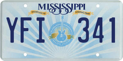 MS license plate YFI341