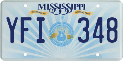 MS license plate YFI348