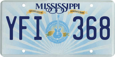 MS license plate YFI368