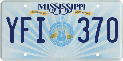 MS license plate YFI370