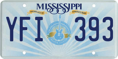 MS license plate YFI393