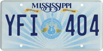 MS license plate YFI404