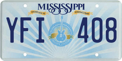 MS license plate YFI408