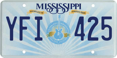 MS license plate YFI425