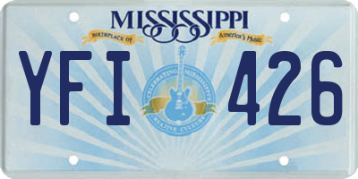 MS license plate YFI426