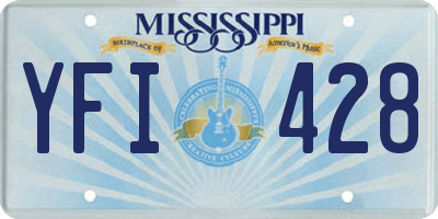 MS license plate YFI428