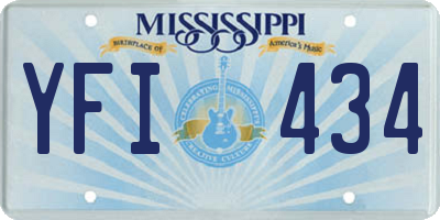 MS license plate YFI434