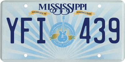 MS license plate YFI439