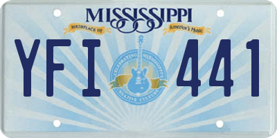 MS license plate YFI441