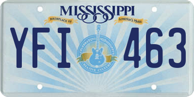 MS license plate YFI463
