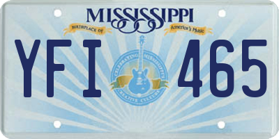 MS license plate YFI465