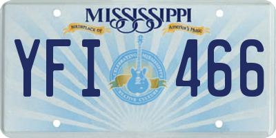 MS license plate YFI466