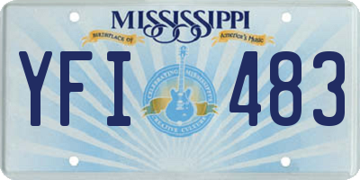 MS license plate YFI483