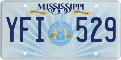 MS license plate YFI529
