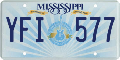 MS license plate YFI577