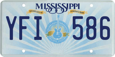 MS license plate YFI586