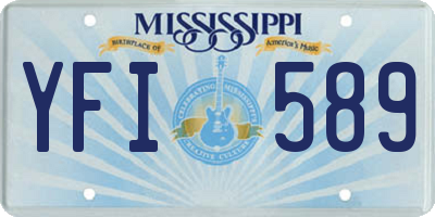 MS license plate YFI589