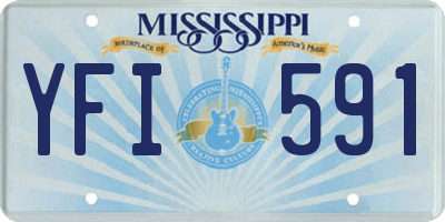 MS license plate YFI591