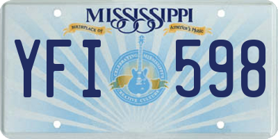 MS license plate YFI598