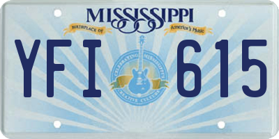MS license plate YFI615