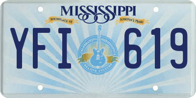 MS license plate YFI619