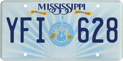 MS license plate YFI628