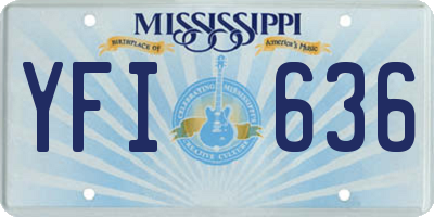 MS license plate YFI636