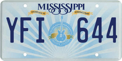 MS license plate YFI644
