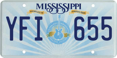 MS license plate YFI655
