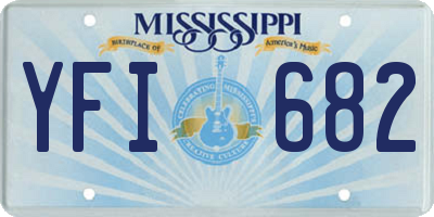 MS license plate YFI682