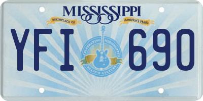 MS license plate YFI690