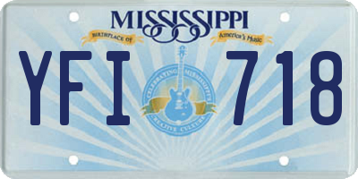 MS license plate YFI718