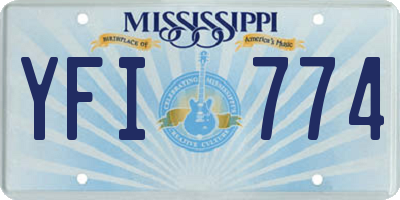 MS license plate YFI774