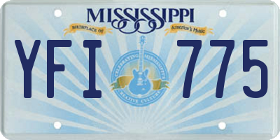 MS license plate YFI775
