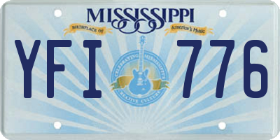 MS license plate YFI776