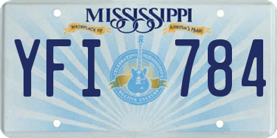 MS license plate YFI784