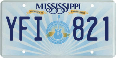 MS license plate YFI821