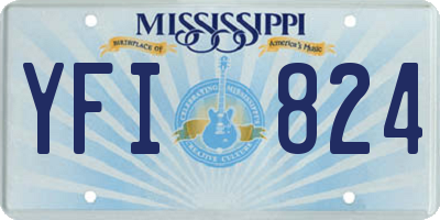 MS license plate YFI824
