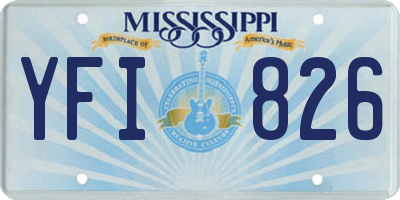 MS license plate YFI826