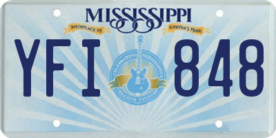 MS license plate YFI848