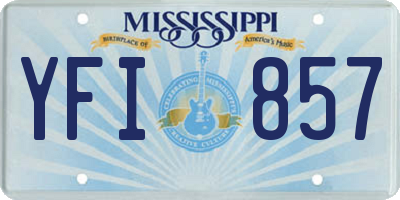 MS license plate YFI857